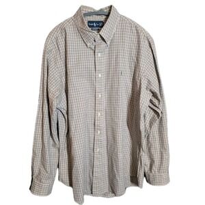 Ralph Lauren XL Custom Fit Plaid Shirt Cottagecore Ivy Y2K Preppy Button Down